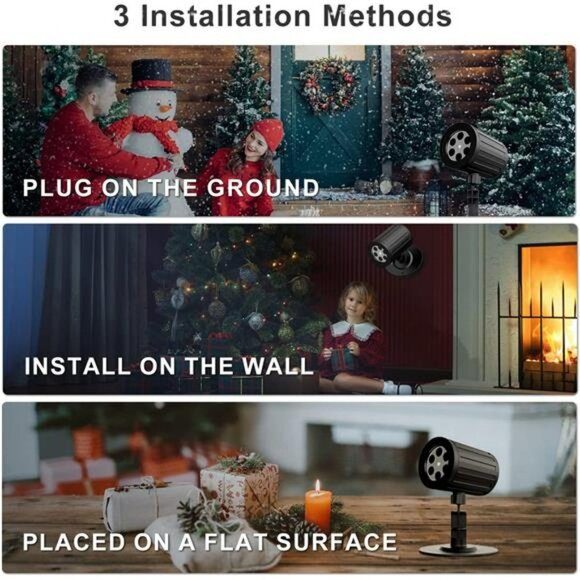 Snowflake Projector Lights Outdoor, Snowflake Projector Indoor, Waterproof LED - Picture 2 of 6
